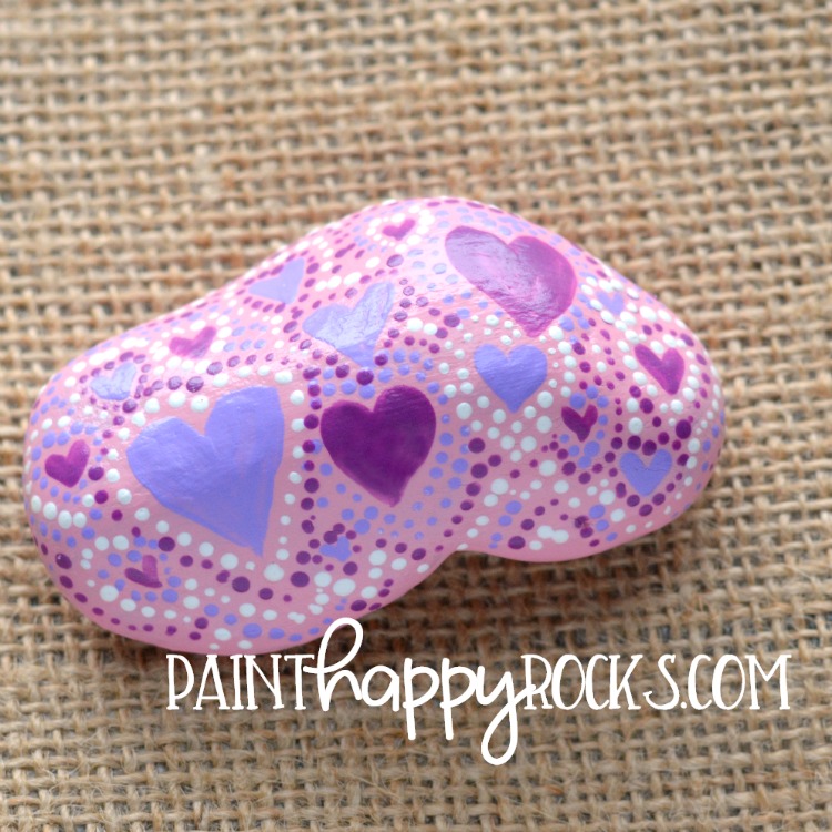 Easy Rock Painting Ideas | Hearts and Dots