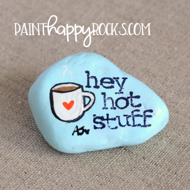 Easy Rock Painting Ideas | Hot Coffee